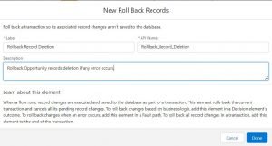 Rollback Record Deletion