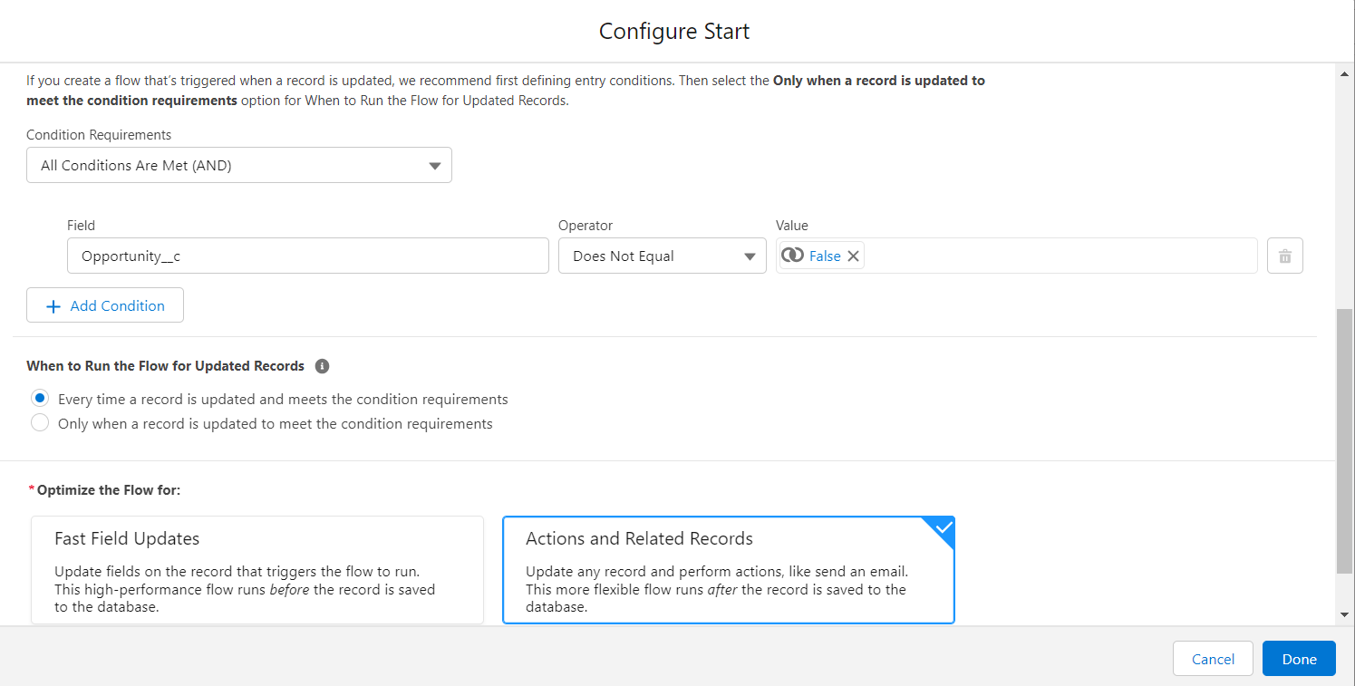 Send email action in salesforce flow by creating Record Triggered flow