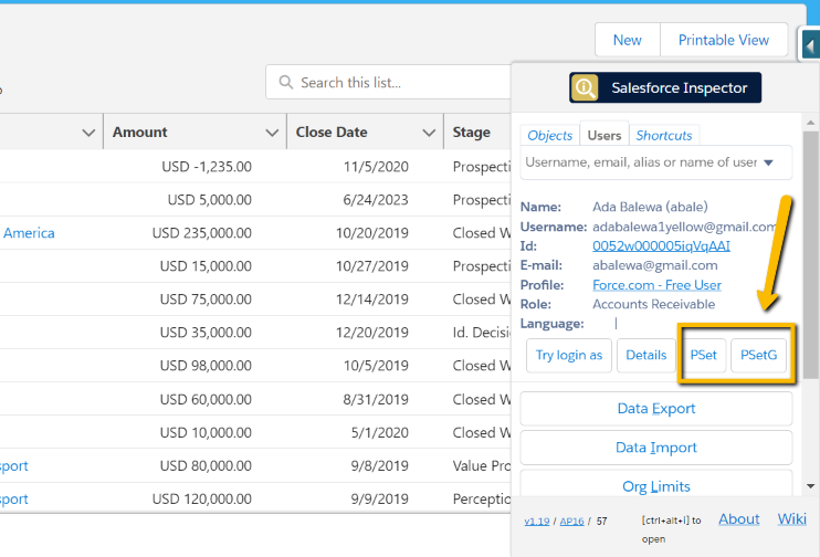 Salesforce Inspector Permission Set