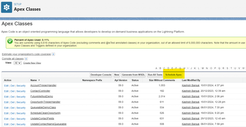 Schedule Apex in Salesforce with example - Salesforce Geek