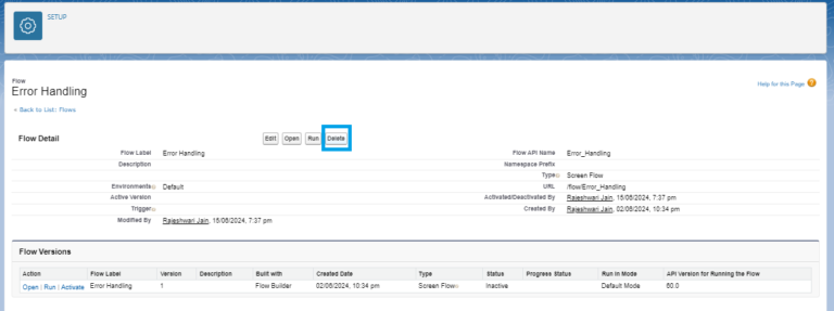 How to Delete a Flow in Salesforce - Salesforce Geek