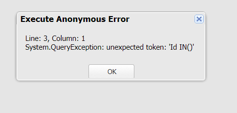 new error message