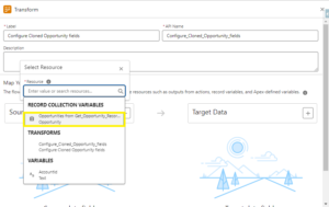 Transform element in Salesforce flow