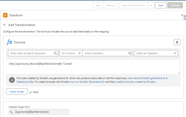 Transform Element in Salesforce Flow - Salesforce Geek