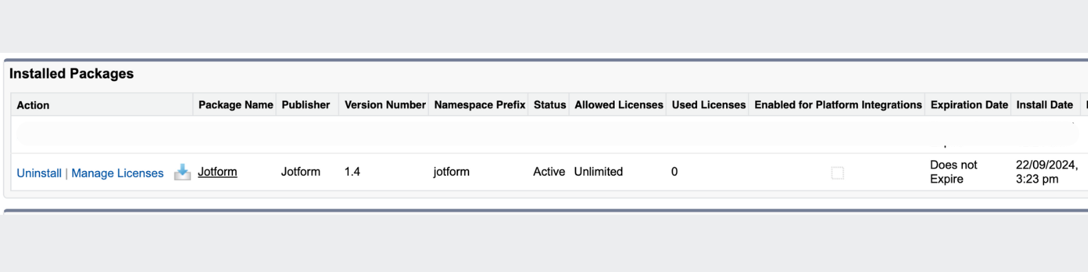 Jotform installed successfully