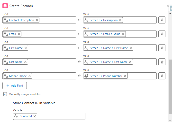 Create Contact Records