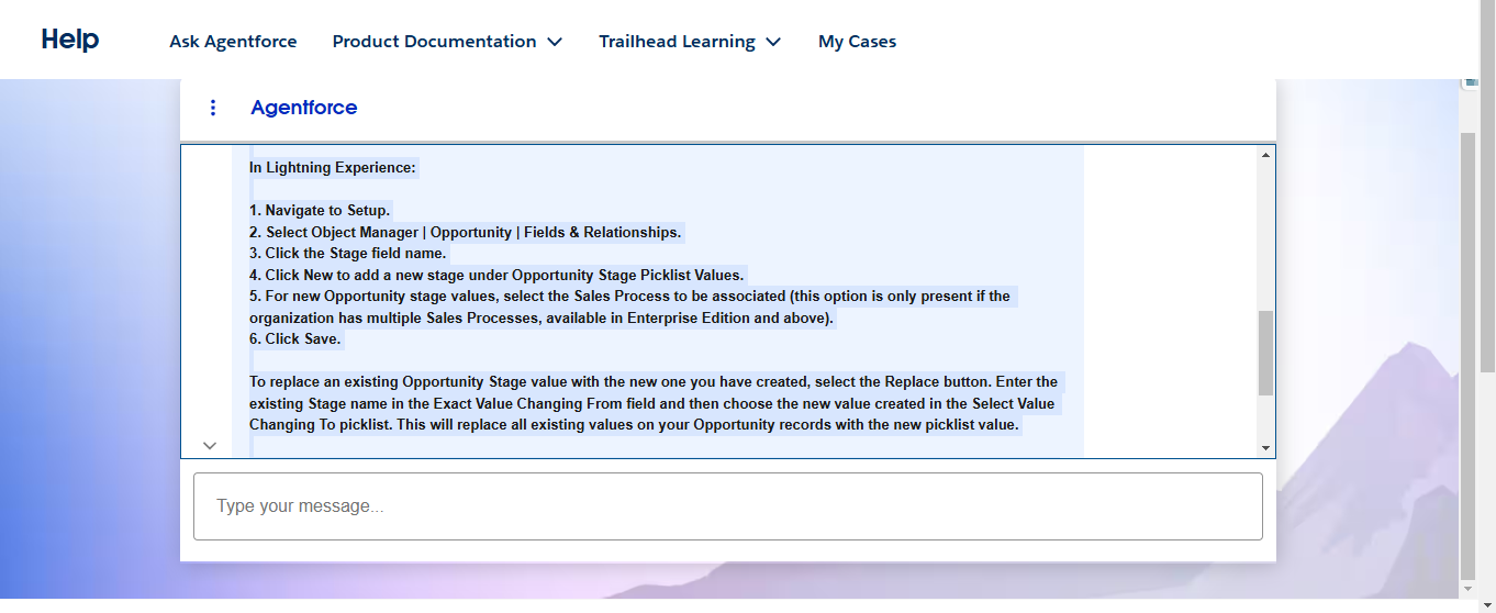Agentforce Integrated with Salesforce Help