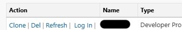 sandbox refresh action