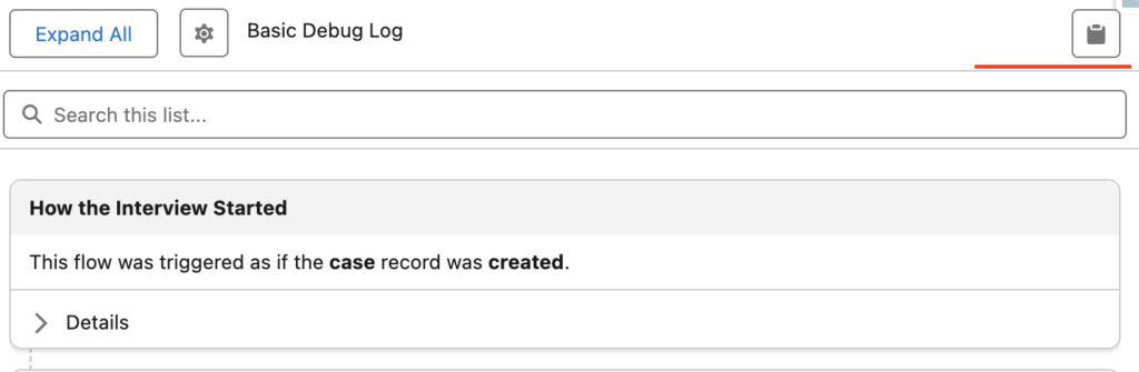 Copy Clipboard feature in new debug panel