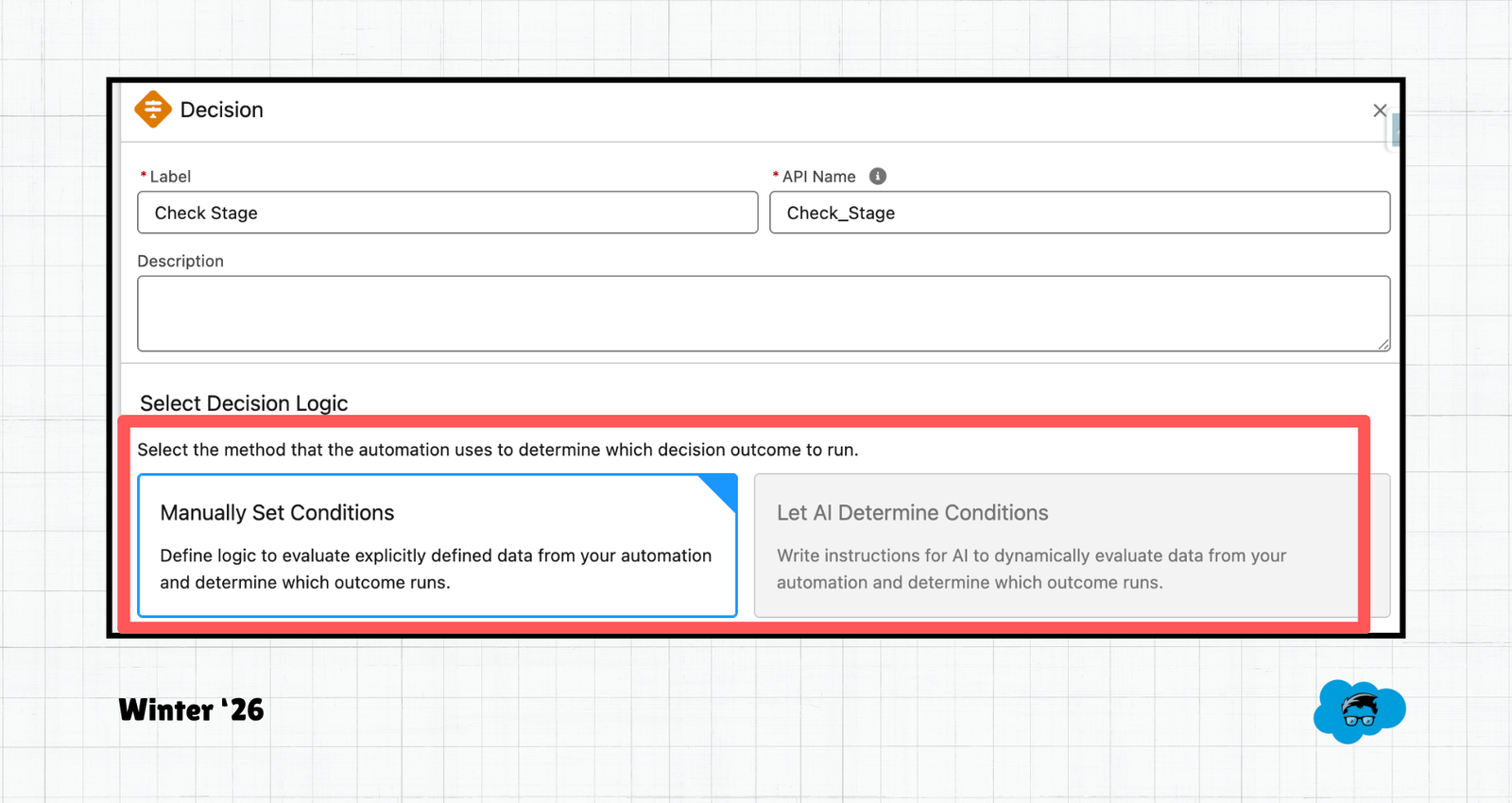 Flow Features in Salesforce Winter '26 Release - Decision Element
