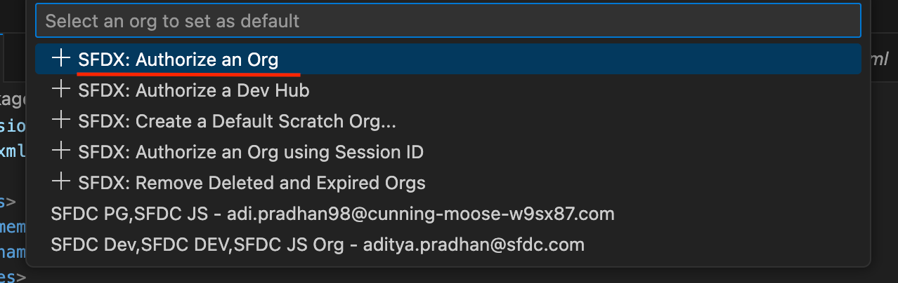 Authorize an Org
