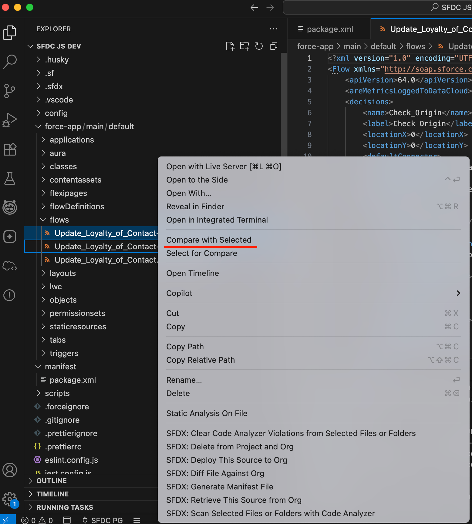 Salesforce Flow Comparison bewtween files