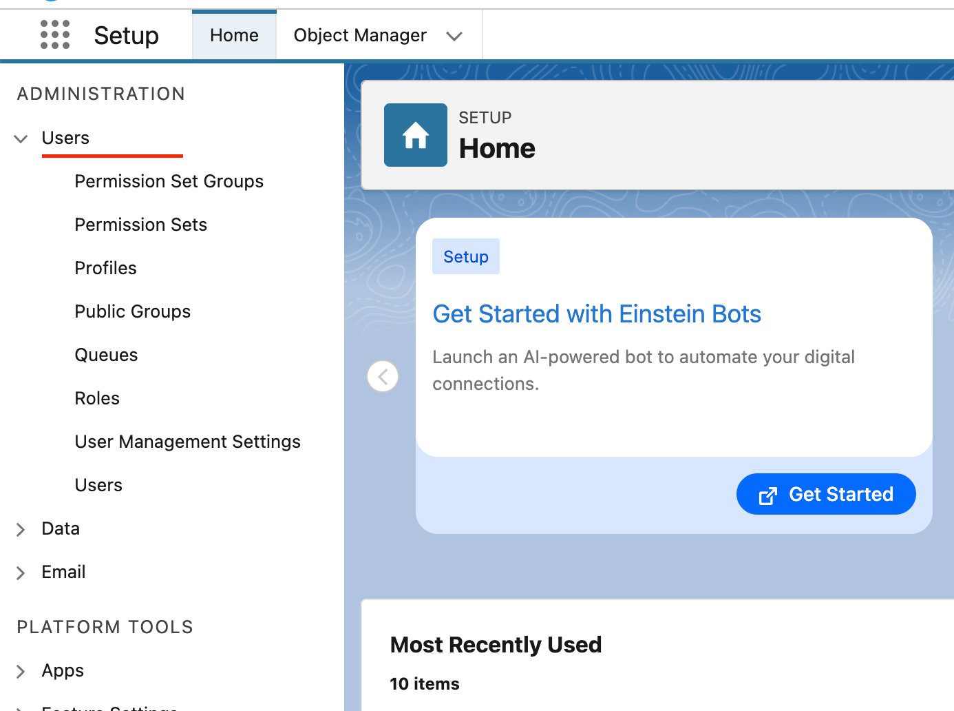 Setup Objects in Salesforce