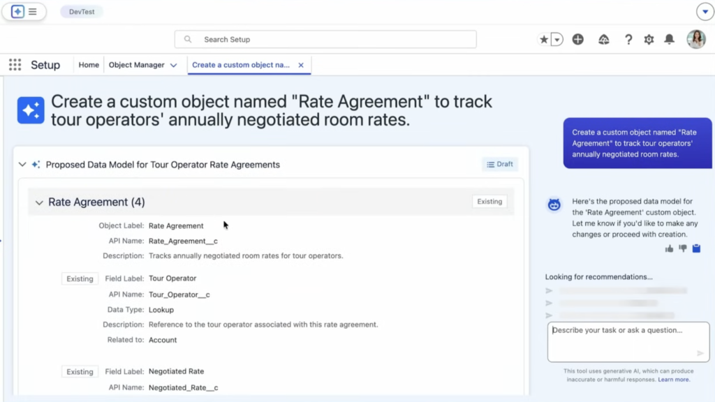 Prompt Based Creation of Objects