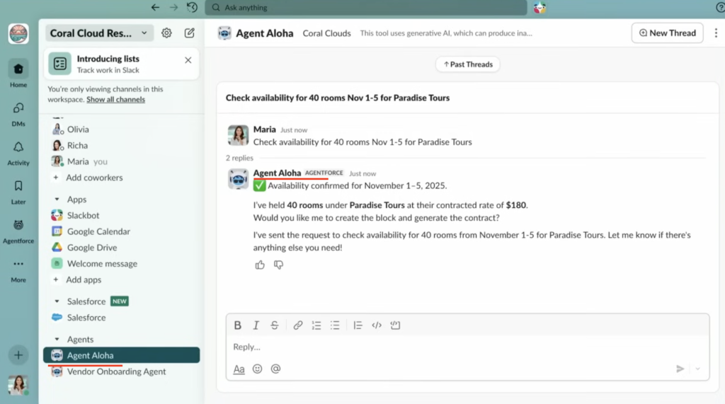 Aloha Agent in Dreamforce Admin Keynote