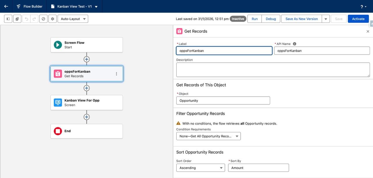 Get record in Salesforce Screen Flow