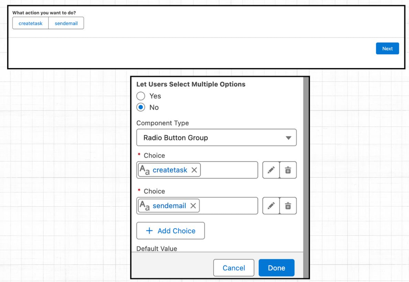 New Radio Button Group component - Flow Features in Salesforce Summer '26 Release