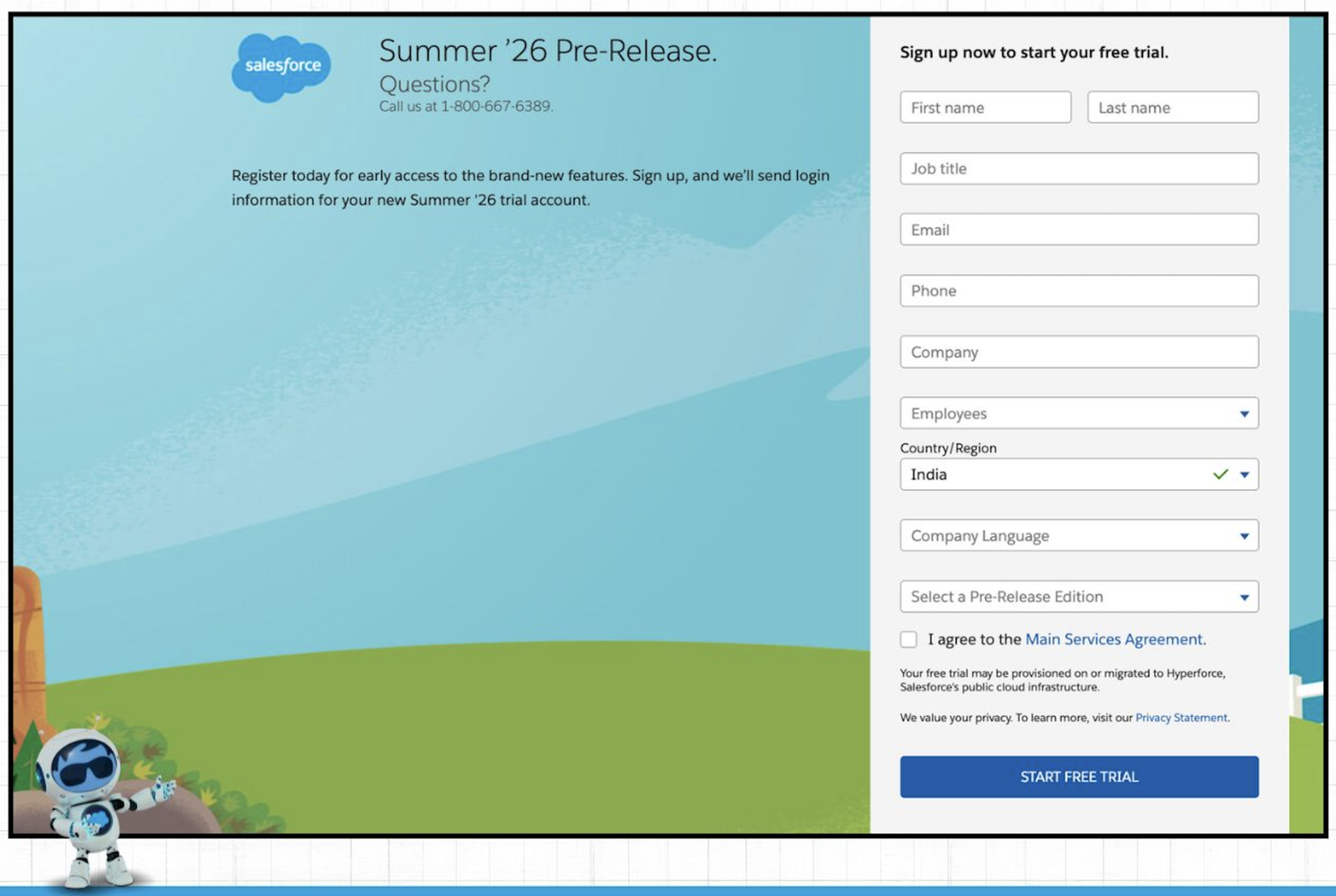 Summer '26 pre-release org